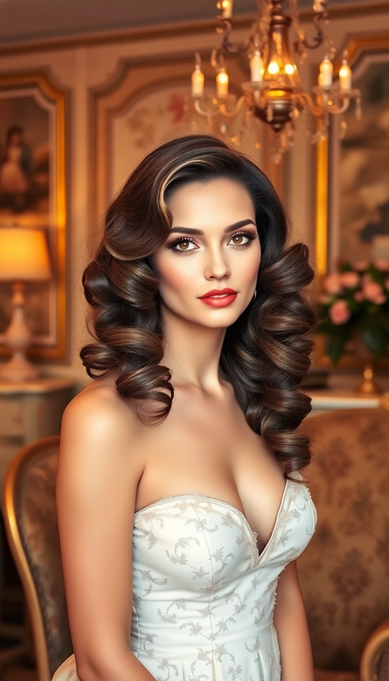 39 Belle Hairstyle Ideas That Will Make You Feel Like a Princess! - Glamorous Vintage Curls