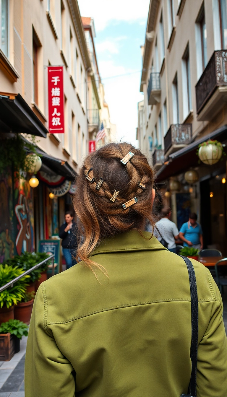 32 Effortless Medium Length Hairstyles You Can Rock Every Day! - 28. Simple Hair Clips