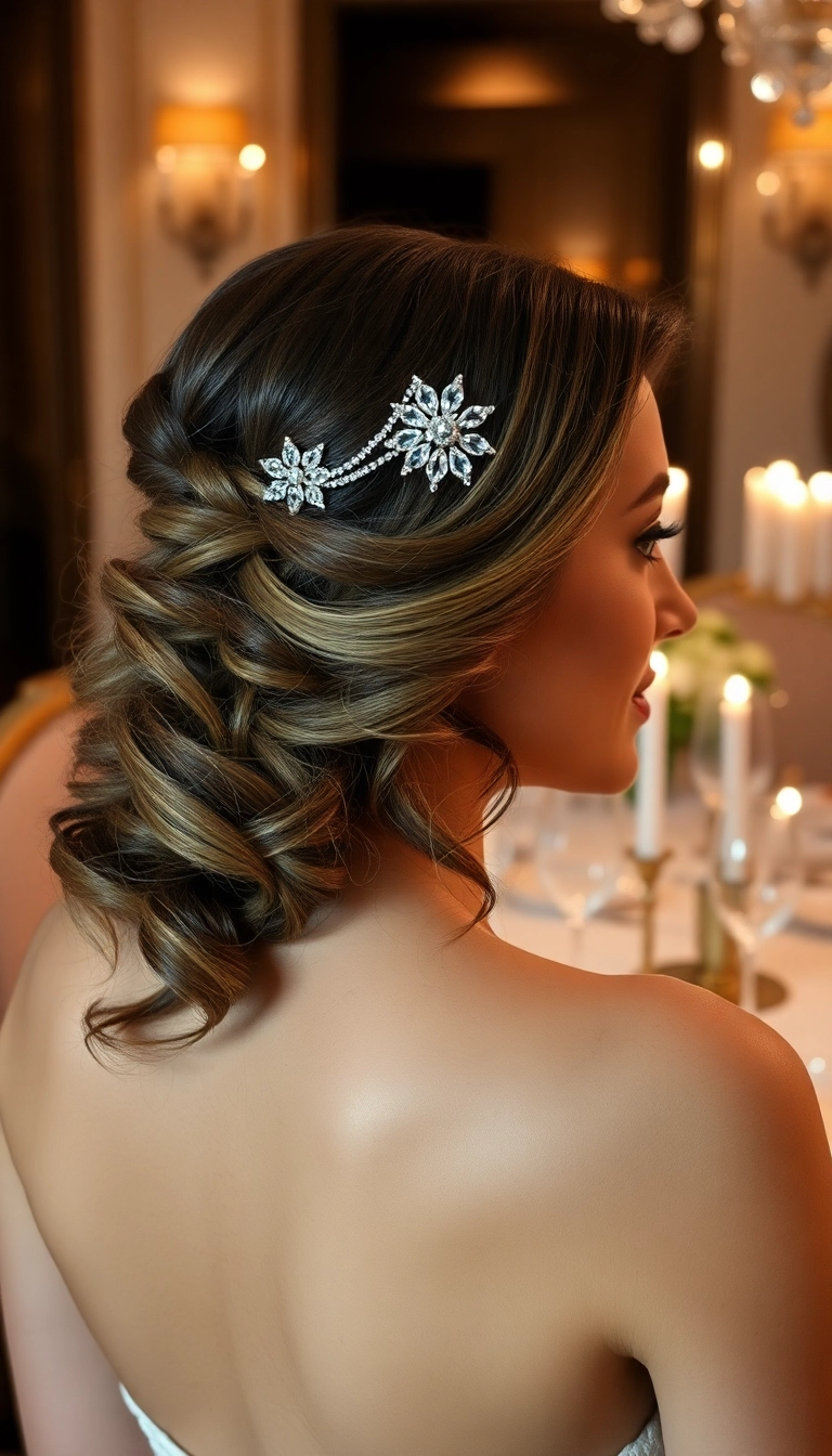 36 Elegant Birthday Hairstyles for a Classy Celebration (Get Inspired!) - 7. Side-Swept Curls