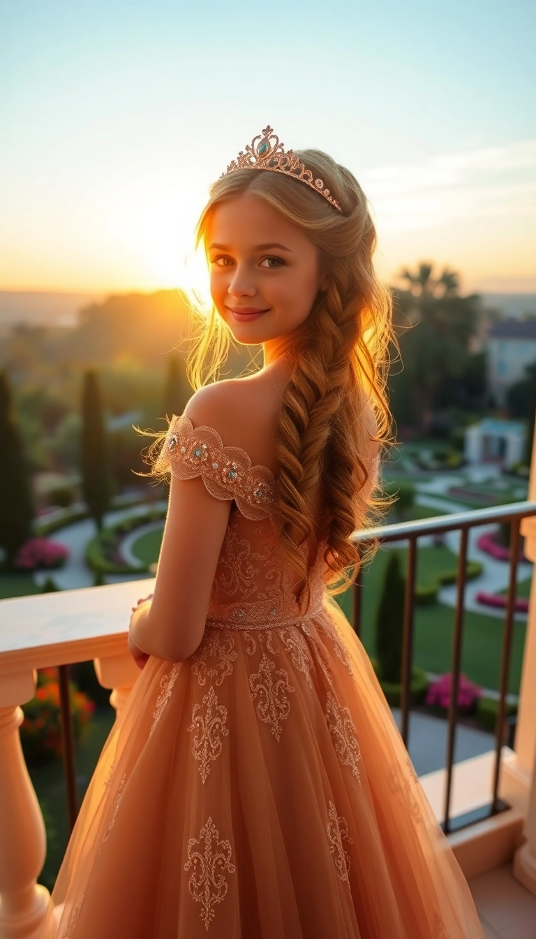 39 Adorable Princess Hairstyles For Kids (You'll Love How Simple They Are!) - The Princess Crown with Loose Waves