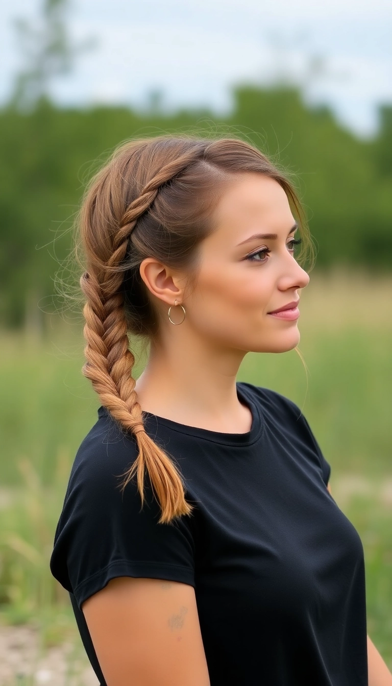 38 Grandma Hairstyles That'll Make You Feel Like a Timeless Beauty! - Simple Side Braid