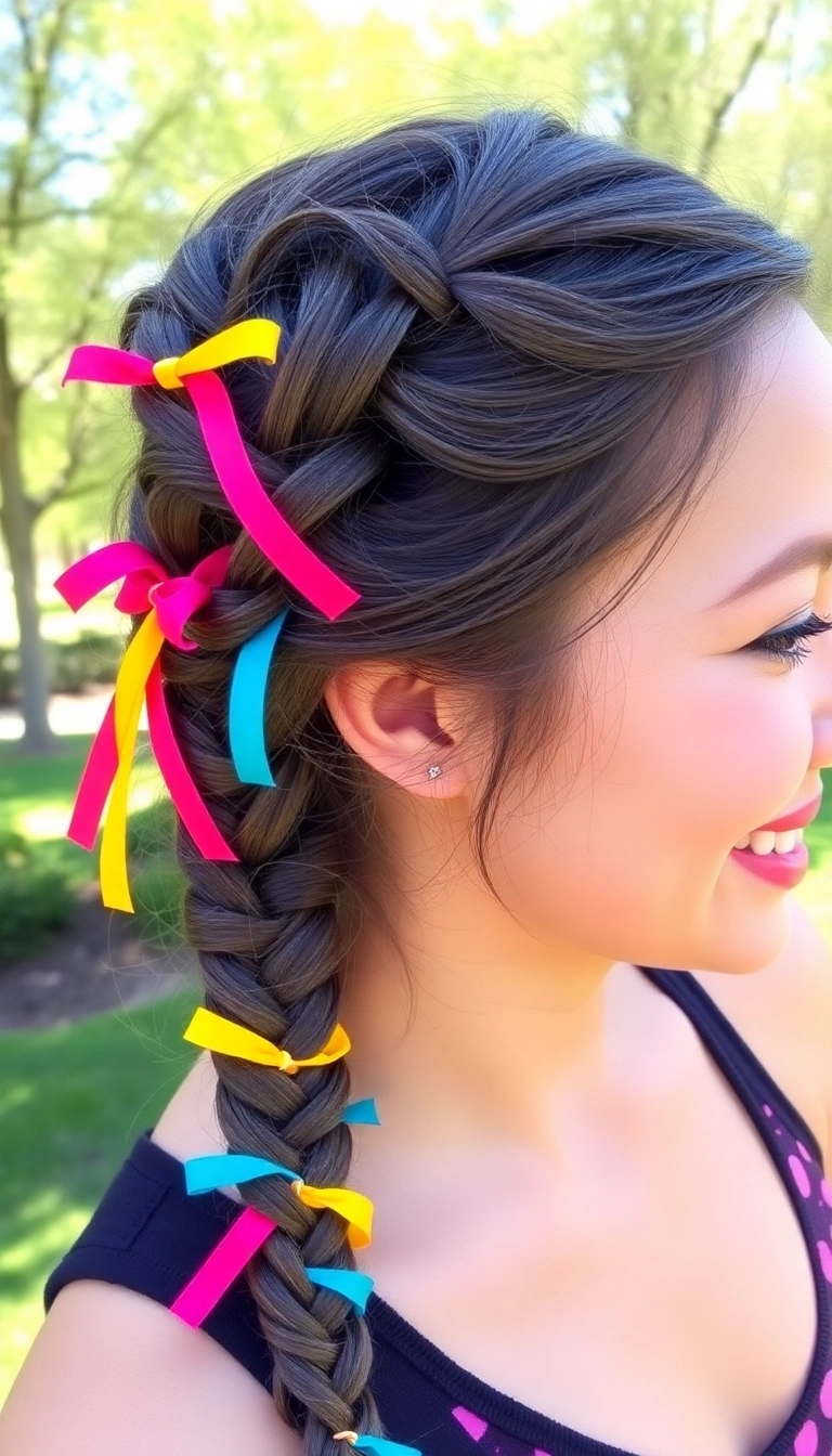 39 Belle Hairstyle Ideas That Will Make You Feel Like a Princess! - Whimsical Ribbon Braid