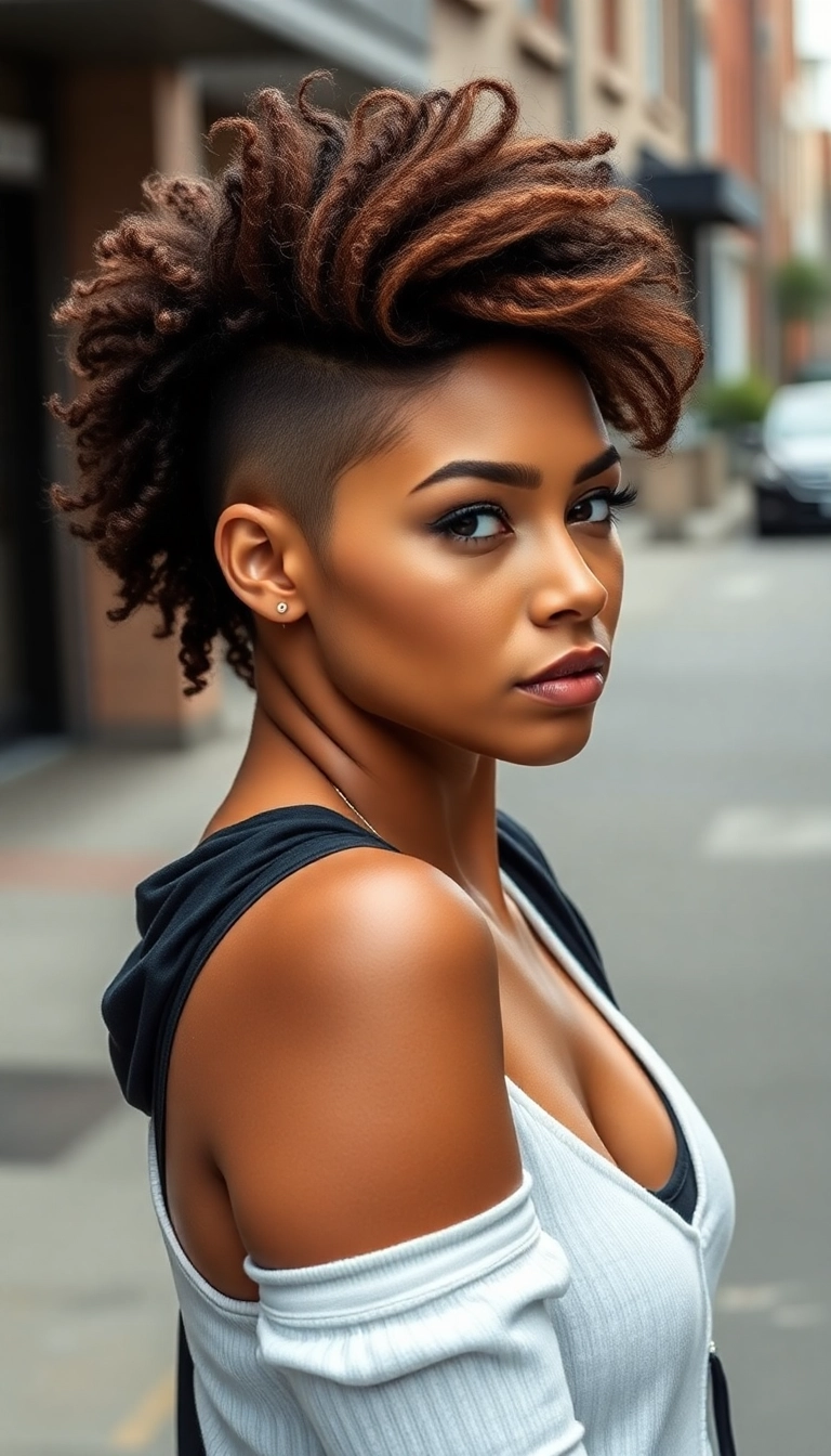 27 Modern Curly Wolf Cuts for Women That Are Total Show-Stoppers! - 9. Funky Undercut