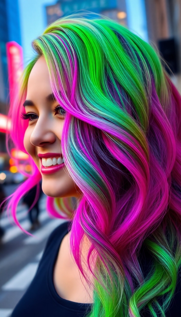 39 Edgy Haircuts Ideas That'll Make You Want to Change Your Look NOW! - 13. Neon Highlights