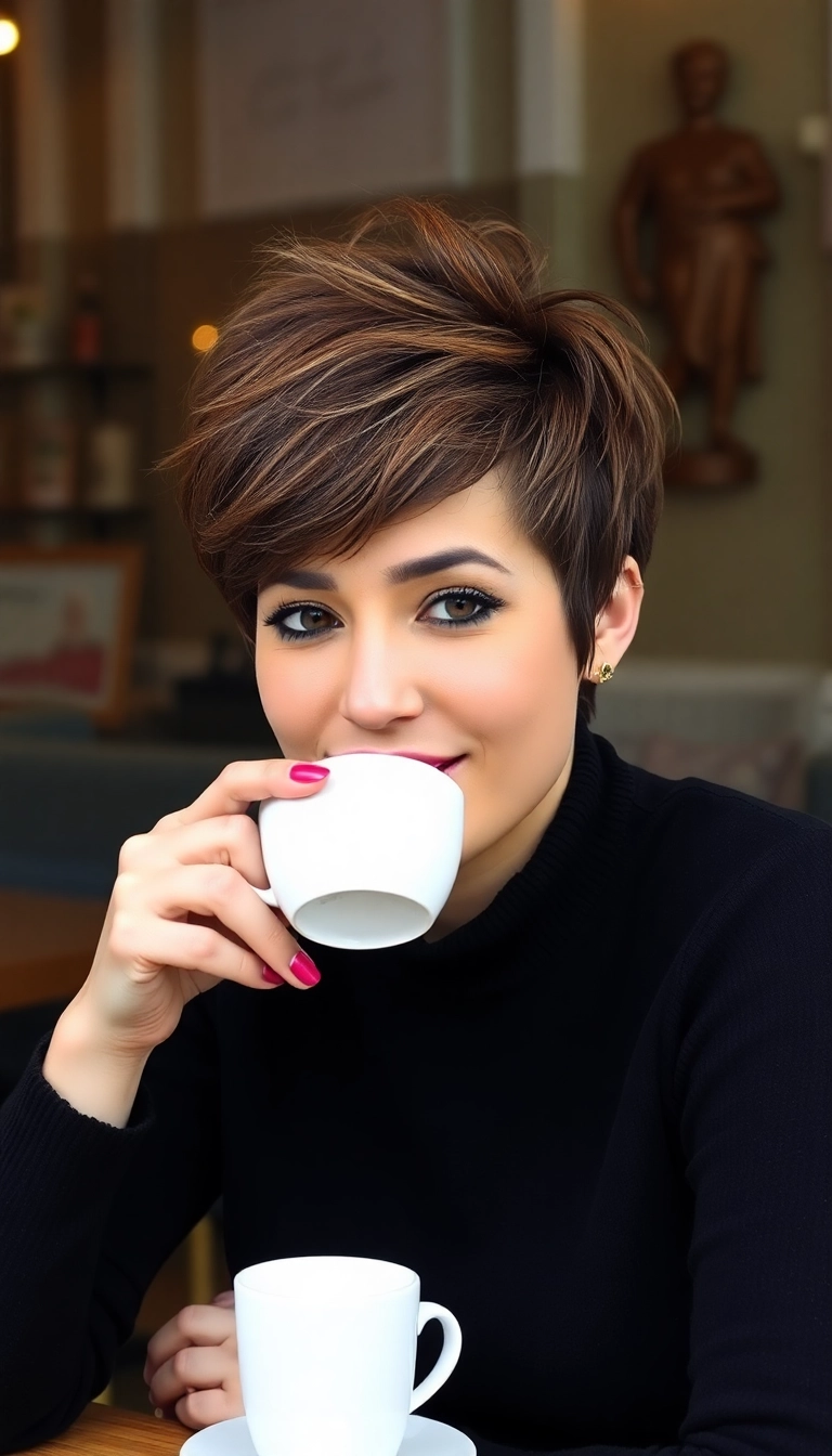 38 Short Pixie Haircuts for Fine Flat Hair That'll Make You Want to Chop It All Off! - Feminine Pixie with Volume