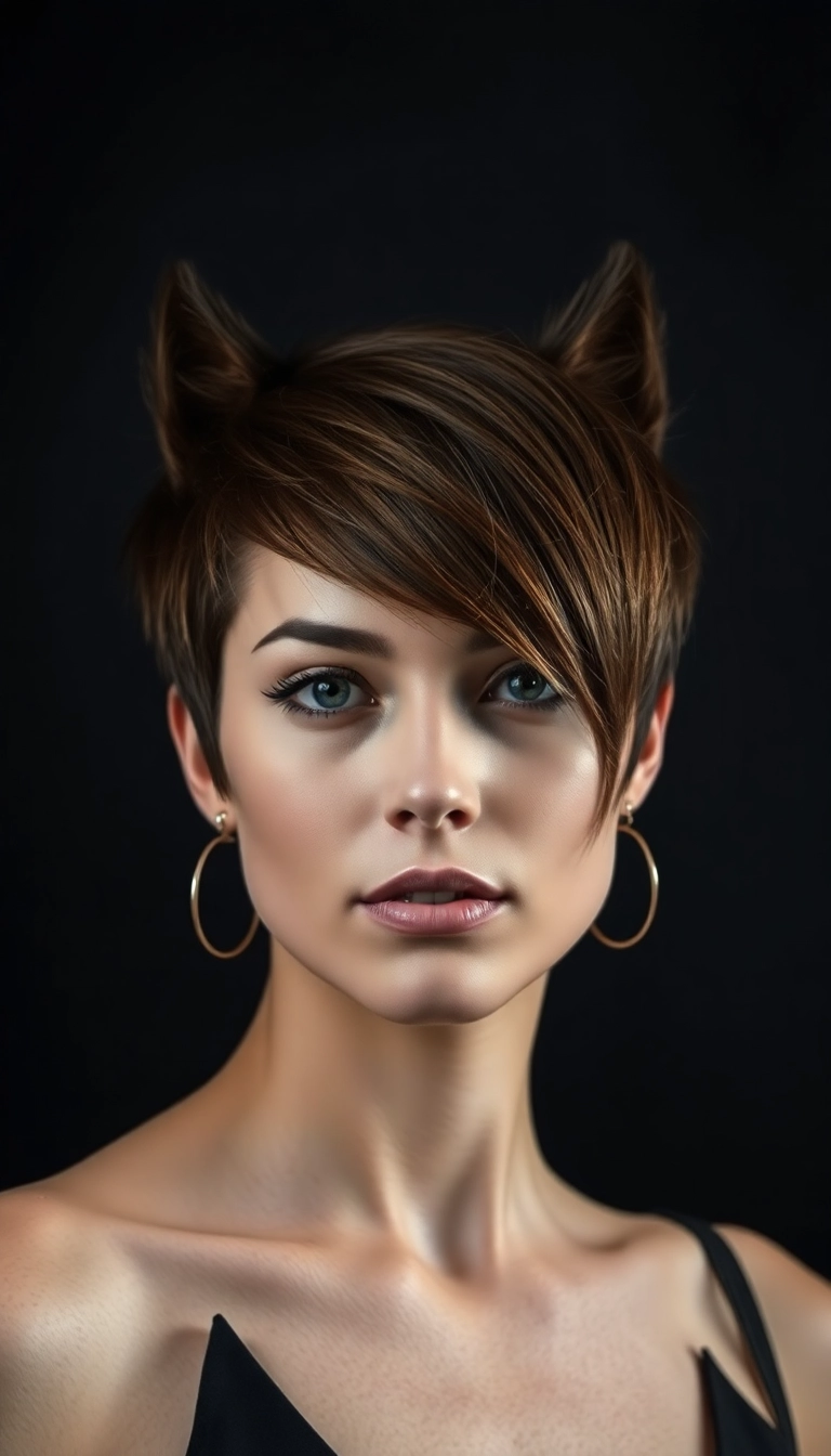 31 Chic Wolf Cuts with Curtain Bangs That Will Make Heads Turn! - 4. Edgy Layers with Asymmetrical Curtain Bangs