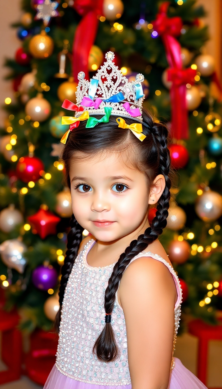 38 Adorable Christmas Hairstyles for Kids That Will Steal the Show! (You Won't Believe #16!) - 10. Festive Crown Braid