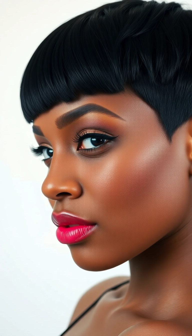 35 Trendy Short Pixie Haircuts for Black Women You Need to Try Now! - Pixie with Bangs