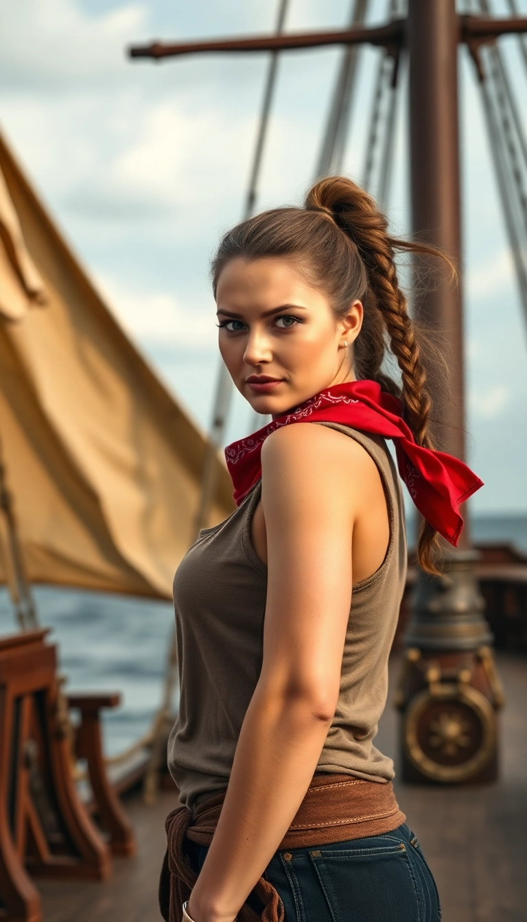 39 Pirate Hairstyles for Women That'll Make You Feel Like a Swashbuckling Queen! - Pirate Ponytail Twist