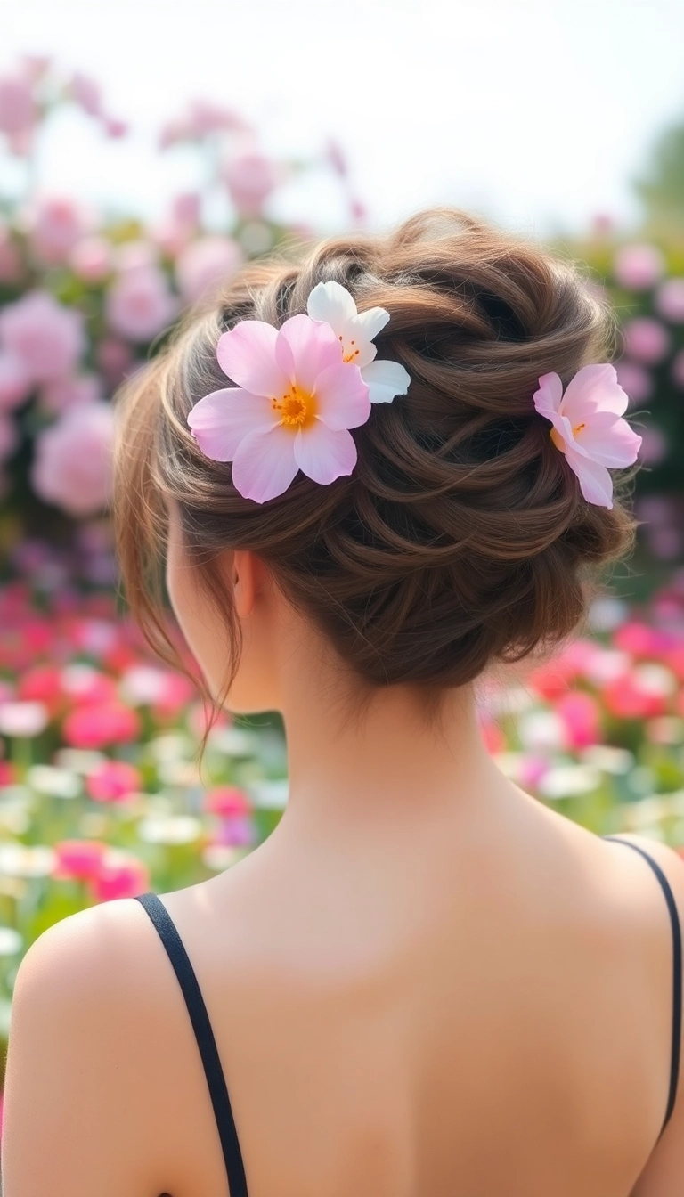 31 Stunning Greek Goddess Hairstyles That'll Make You Feel Like a True Diva! - 8. Floral Adornments