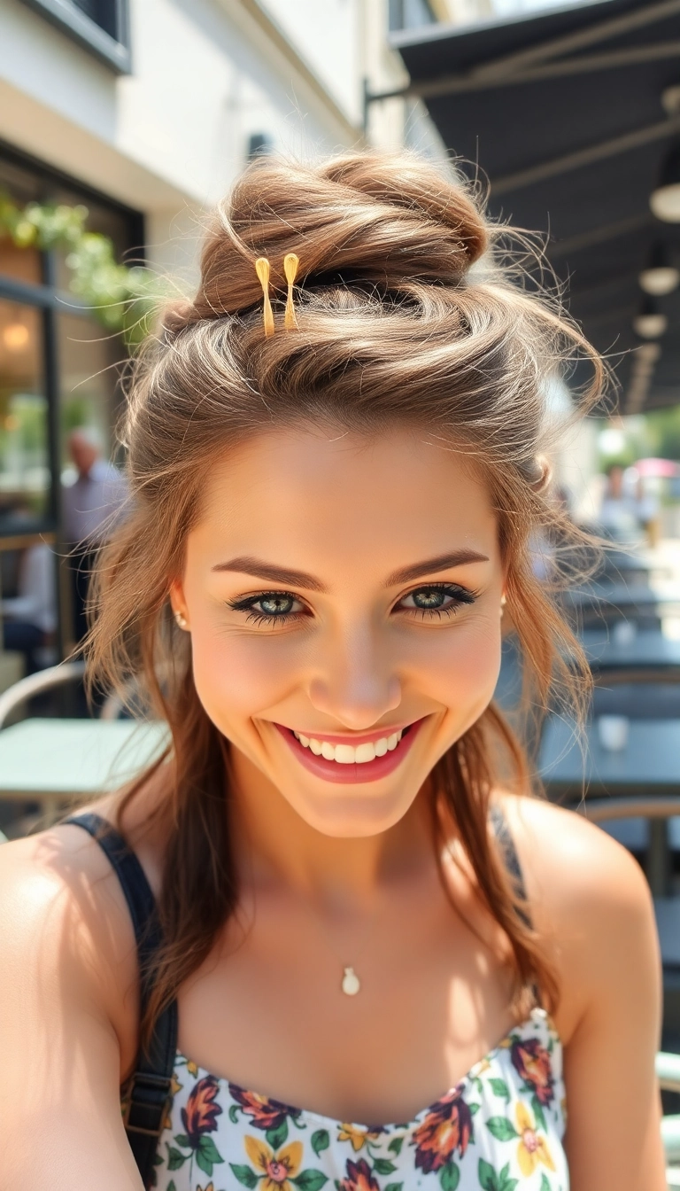 35 Relaxed Hairstyles That Will Make You Look Effortlessly Chic (You Won't Believe #12!) - Messy Bun with a Twist