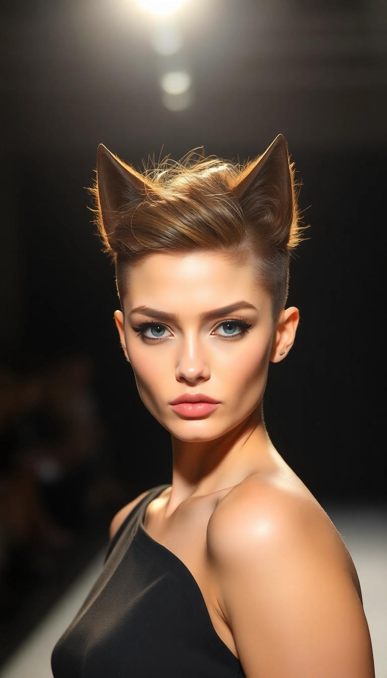 31 Chic Wolf Cuts with Curtain Bangs That Will Make Heads Turn! - 15. High Fashion Wolf Cut