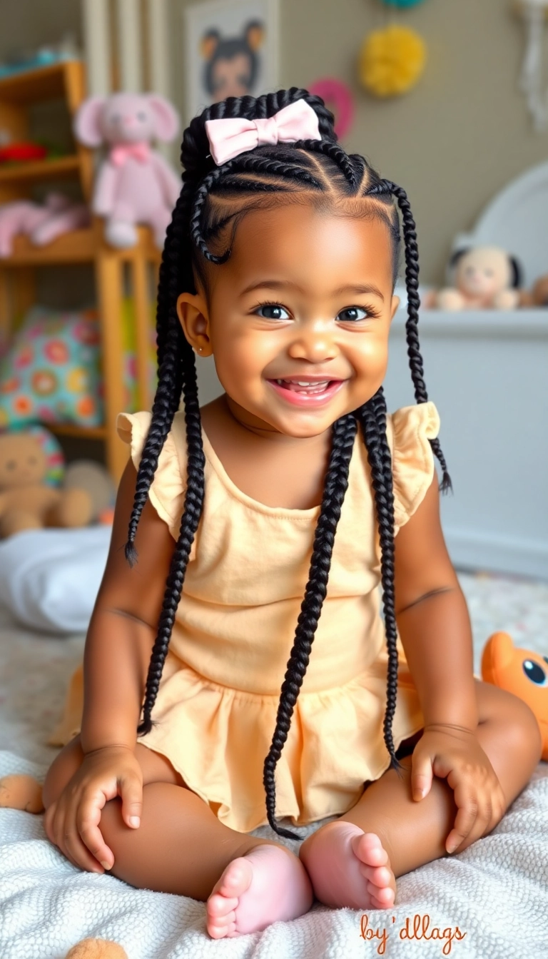 35 Mixed Baby Hairstyles That'll Make Everyone Say 'Aww!' - Cornrow Styles