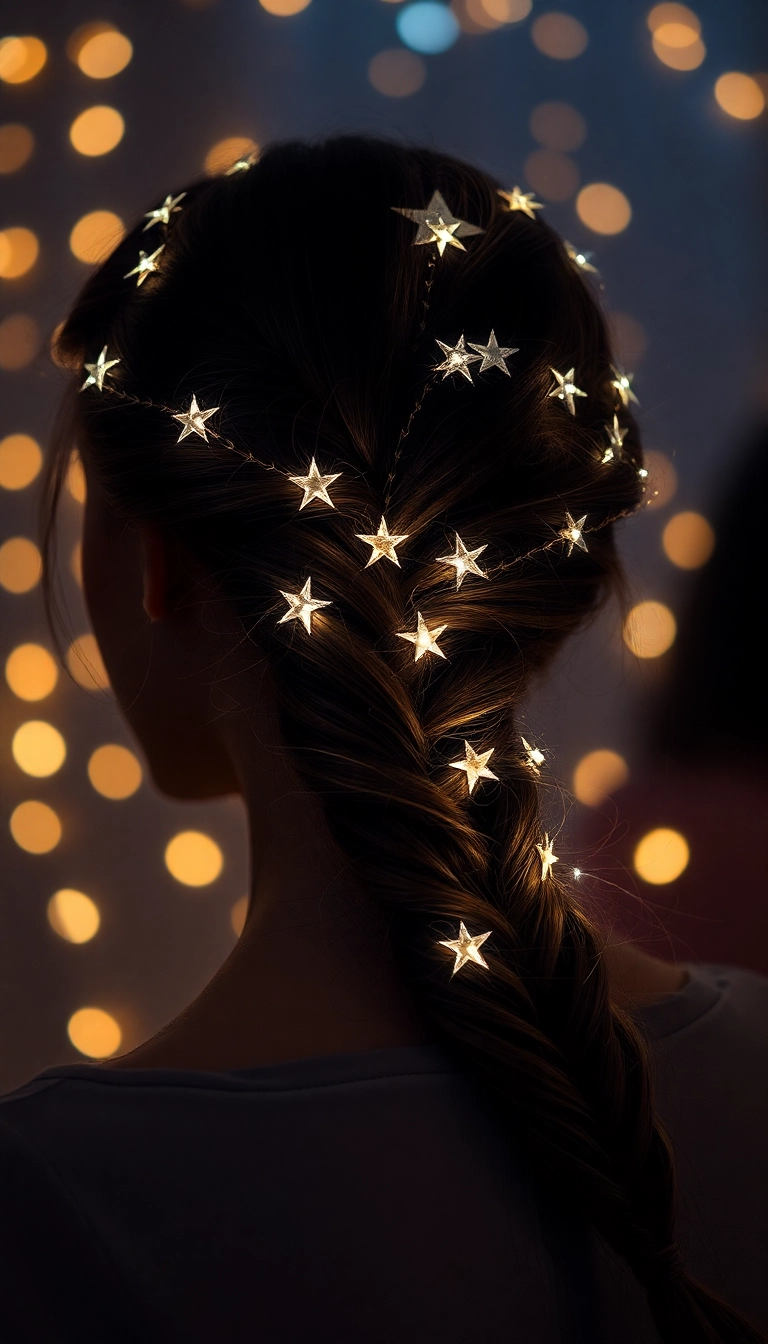 38 Fairy Hairstyles That Will Make Your Friends Say 'Wow!' (You Won't Believe #15!) - 38. Celestial Starry Braid