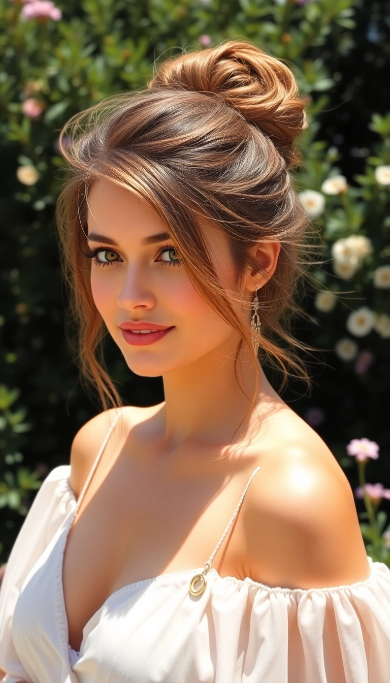 31 Stunning Greek Goddess Hairstyles That'll Make You Feel Like a True Diva! - 8. Romantic Loose Bun