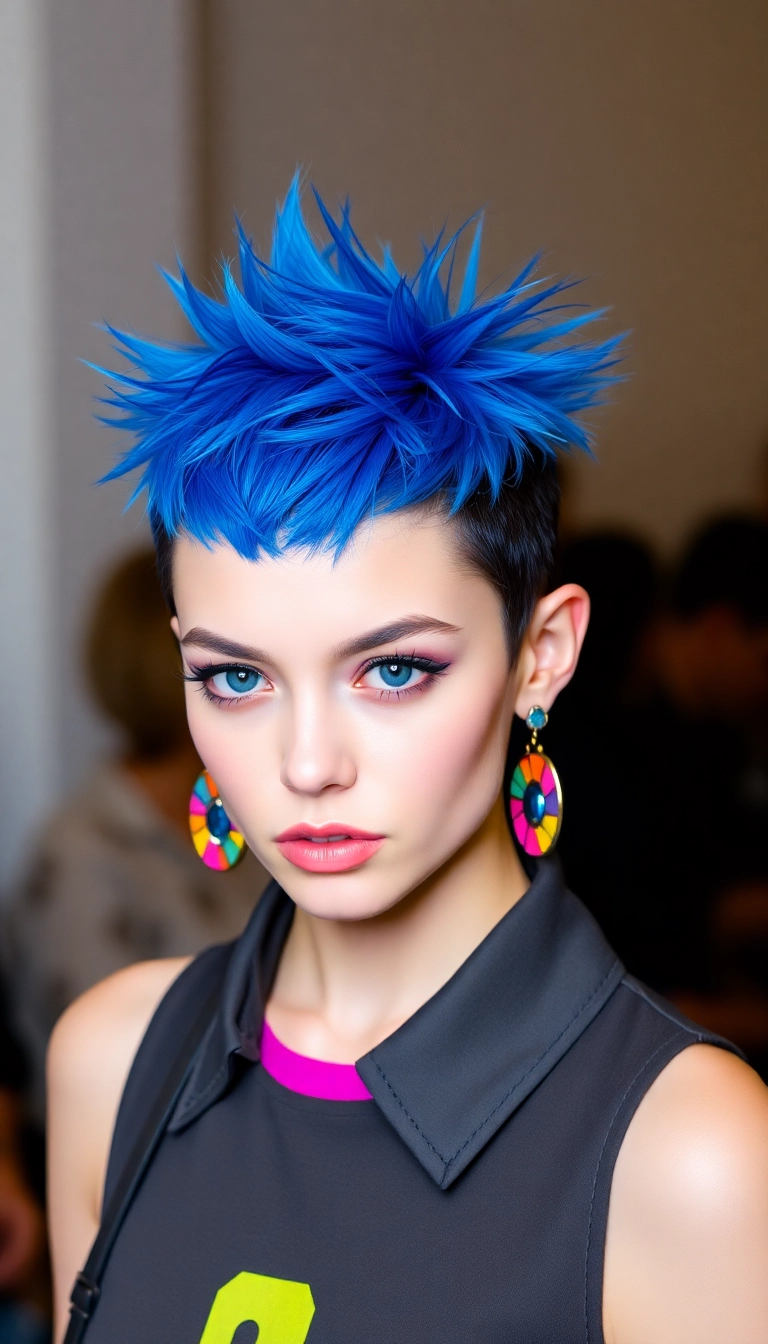 Get Inspired: 34 Trendy Spiky Pixie Haircut Ideas for a Fresh Look! - Color-Popped Pixie