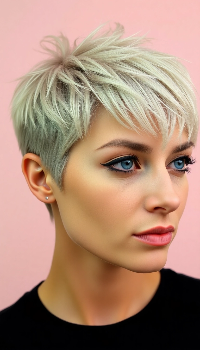 Get Inspired: 34 Trendy Spiky Pixie Haircut Ideas for a Fresh Look! - Textured Spiky Pixie