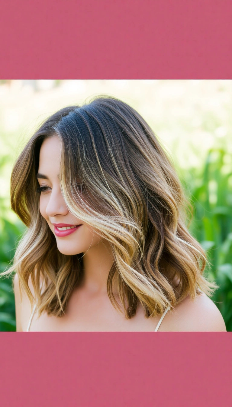 32 Stunning Hair Cuts for Oval Face Shape Women That Will Make You Look Fabulous! - Wavy Shoulder-Length Hair