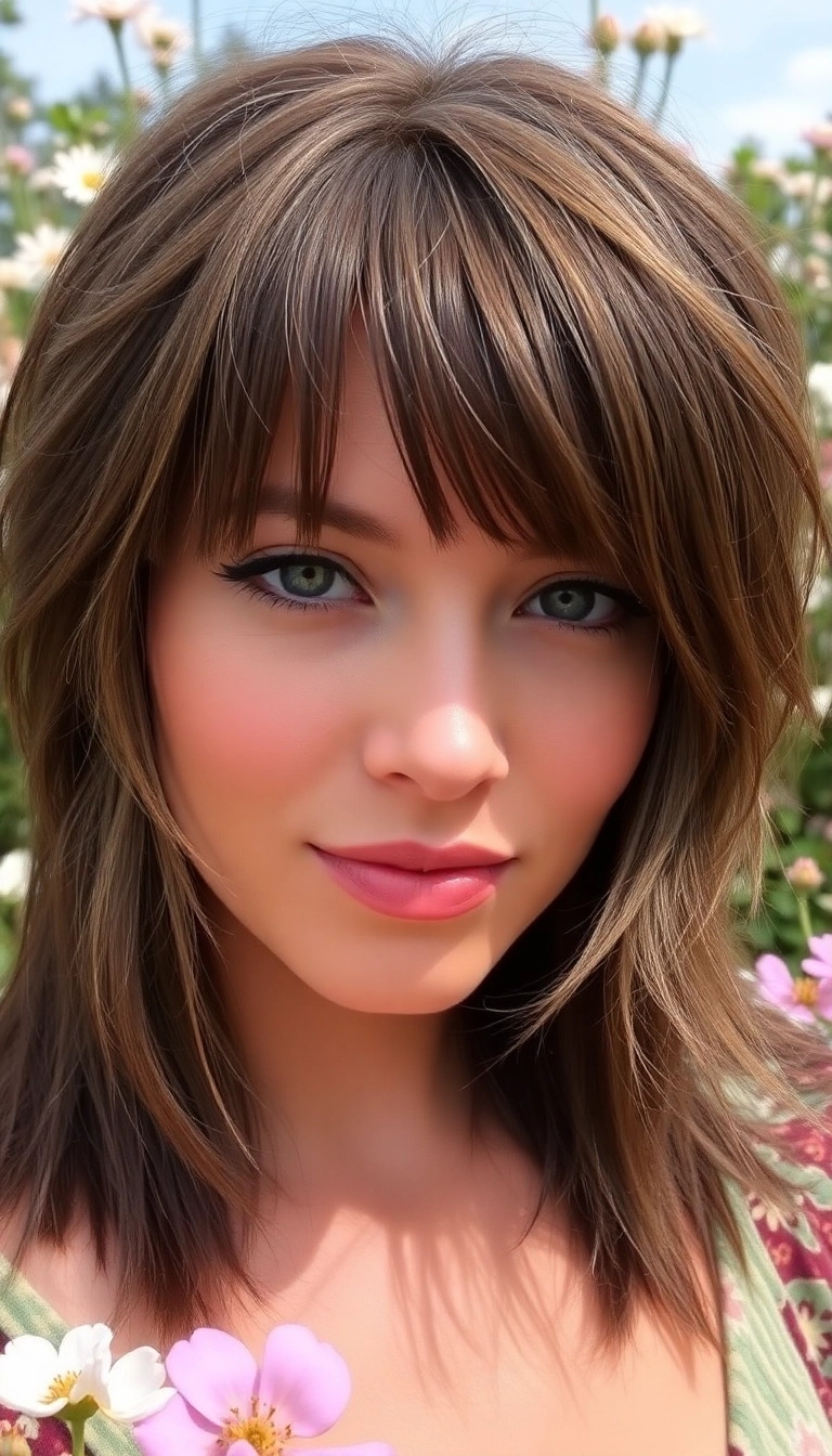 31 Chic Soft Shag Haircut Ideas You Need to Try This Year! - 15. Shag with Bangs