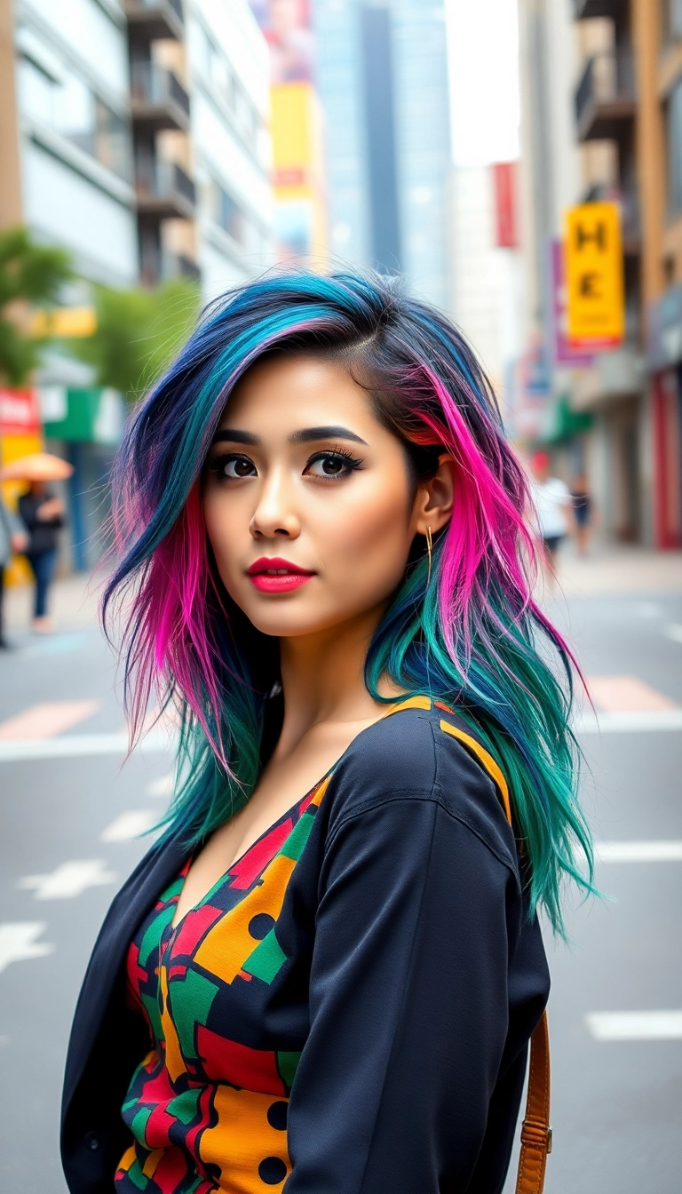 35 Sassy Hairstyles for Older Women That'll Make You Feel Young Again! - 14. Funky Color Highlights