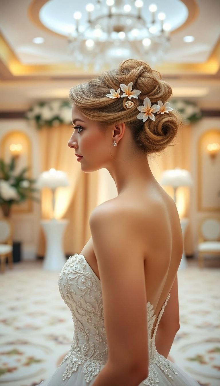 37 Must-Try Formal Hairstyles for Medium Length Hair (You'll Love #22!) - 16. Romantic Updo