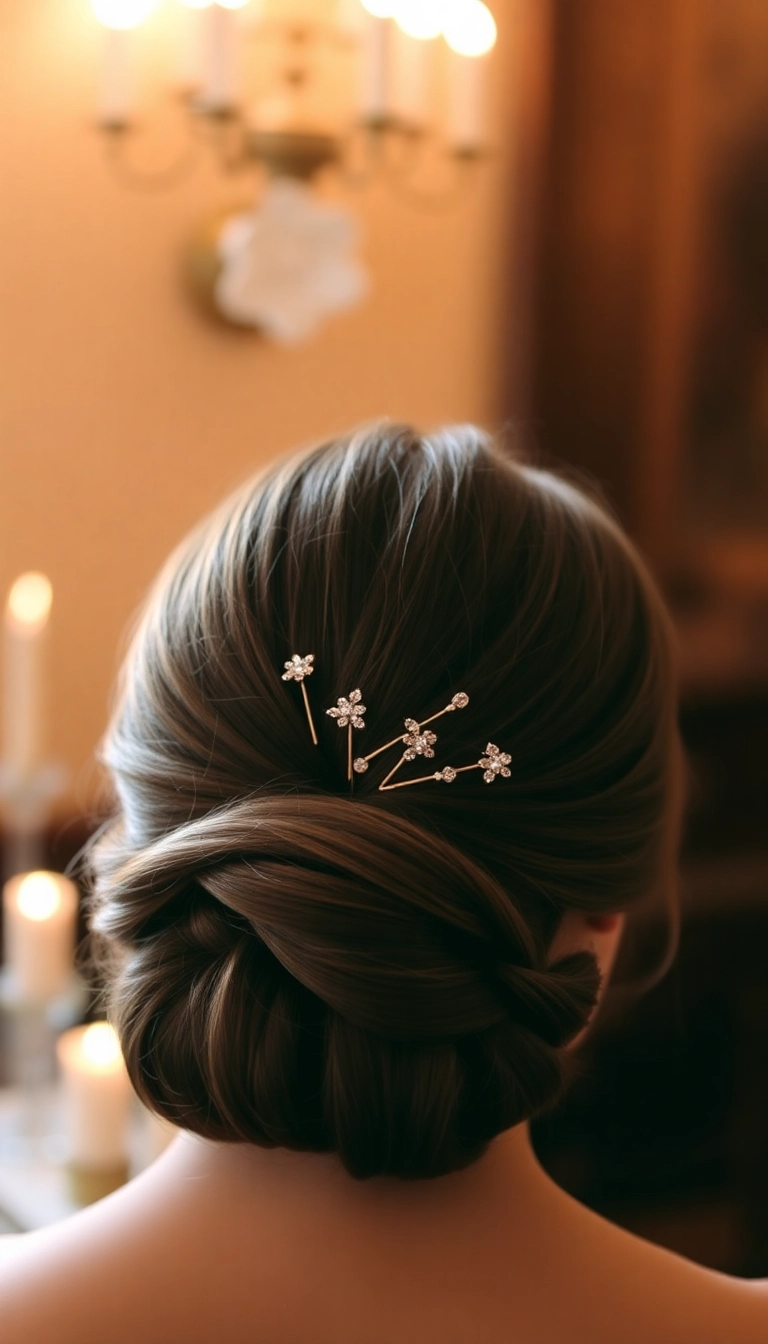 32 Stunning Winter Hairstyles That Will Make You Look Like a Snow Queen! - 5. Elegant Low Chignon