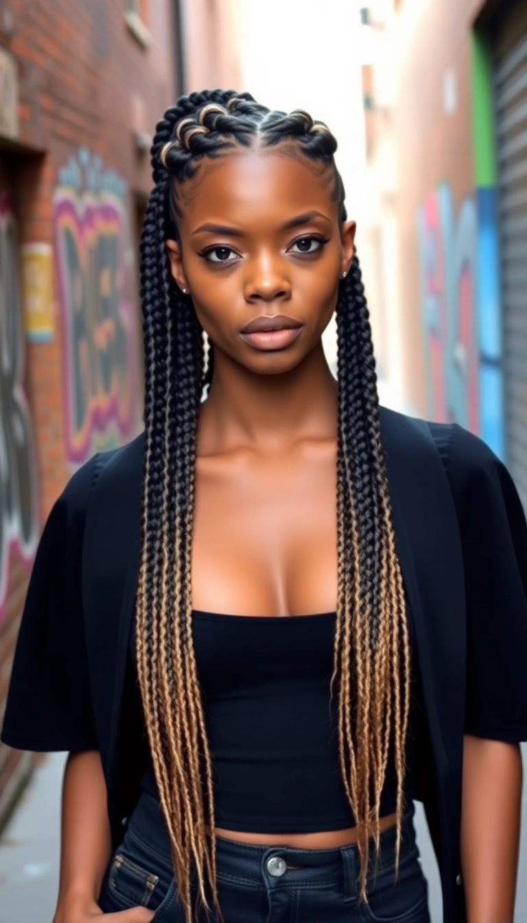 32 Inspiring Korean Hairstyles for Women to Elevate Your K-Beauty Game! - 15. Knotless Braids