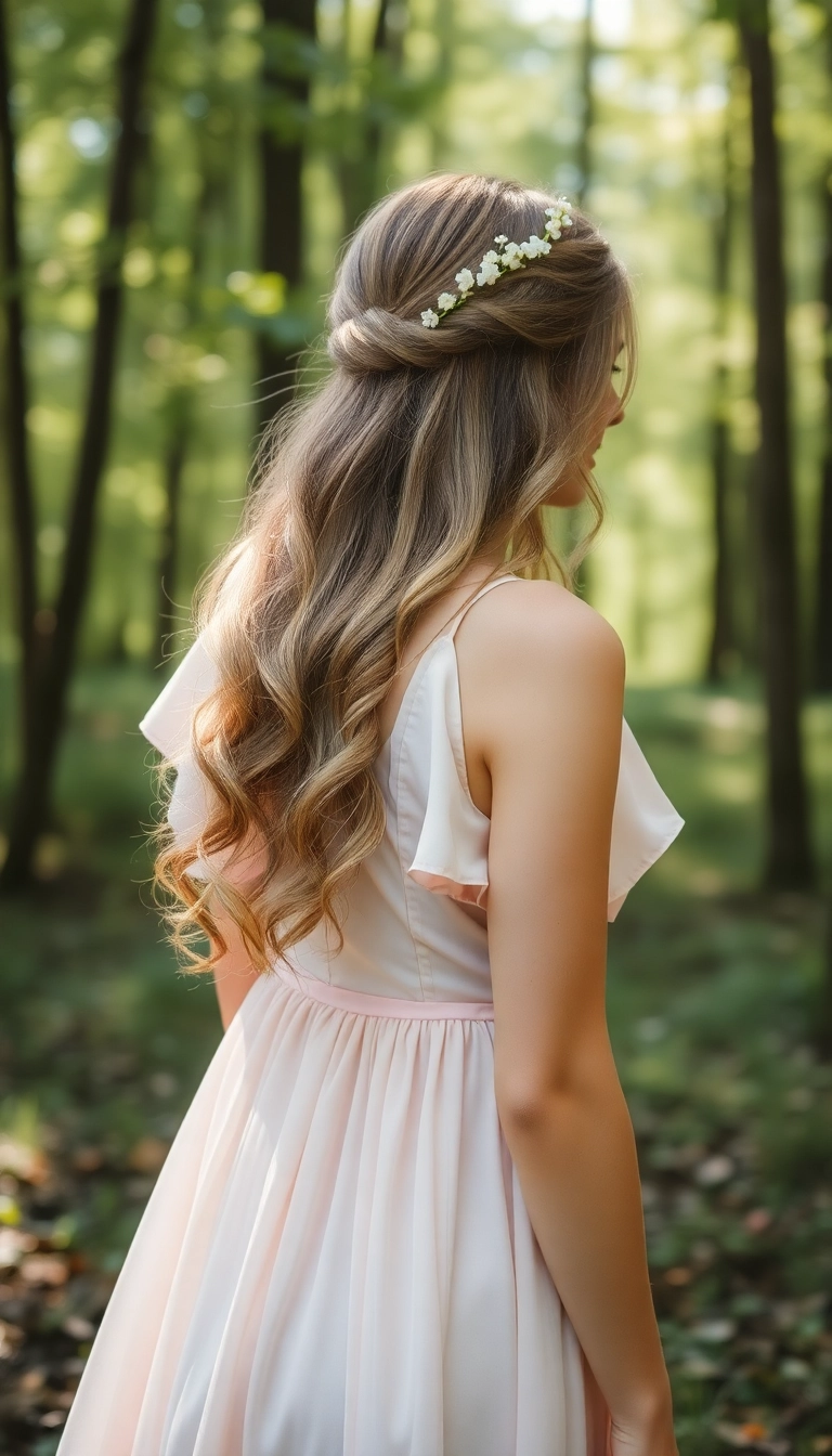 39 Cinderella Hairstyles That Will Make You Feel Like a True Princess! - 2. Enchanted Half-Up, Half-Down