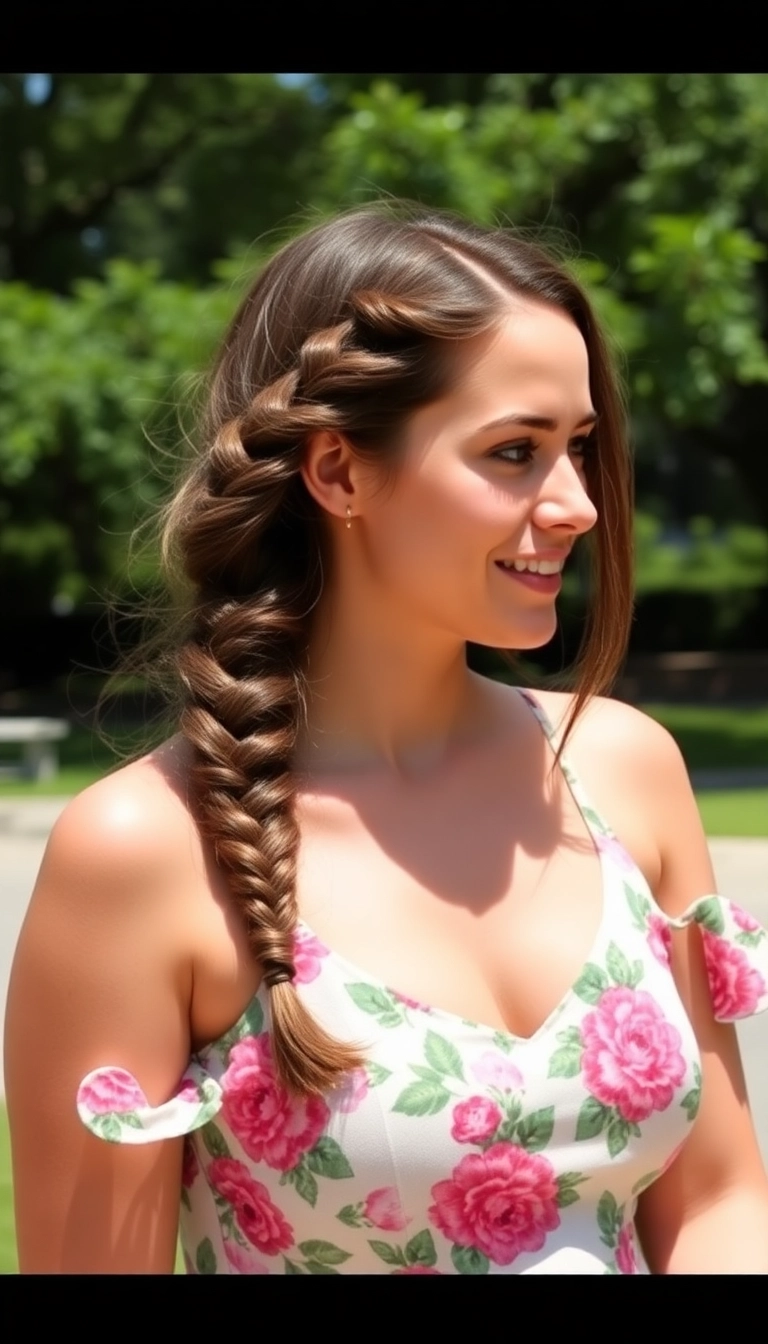 30 Stylish Easy Hairstyles for Greasy Hair That You Need to Try! - 17. Twisted Side Braid