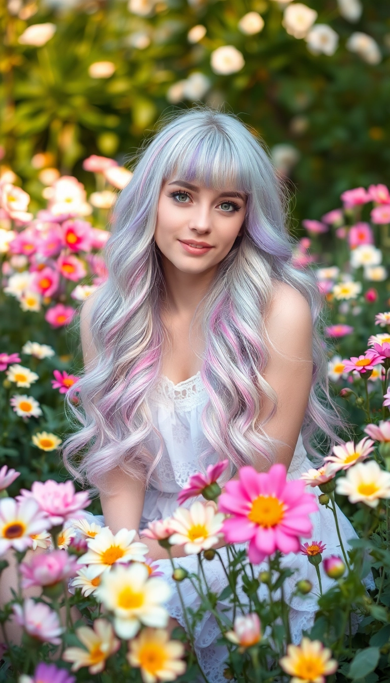 32 Sassy Wavy Wolf Cuts With Bangs That Will Turn Heads! - Soft Pastel Waves