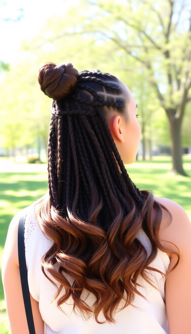 36 All Back Cornrows Hairstyles That Will Turn Heads (You Won't Believe #15!) - Half-Up, Half-Down Cornrows