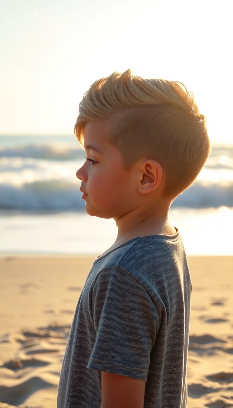 37 Boys Surfer Haircut Ideas That Will Make Waves This Summer! - Side Parted Surfer Style