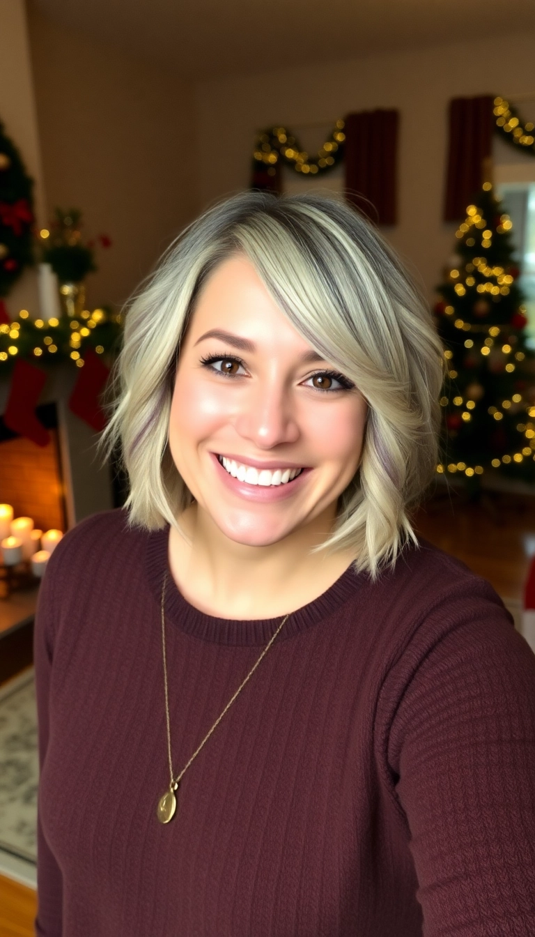 31 Festive Hairstyles to Rock This Christmas (You Won't Believe #15!) - 17. Layered Bob with Twists