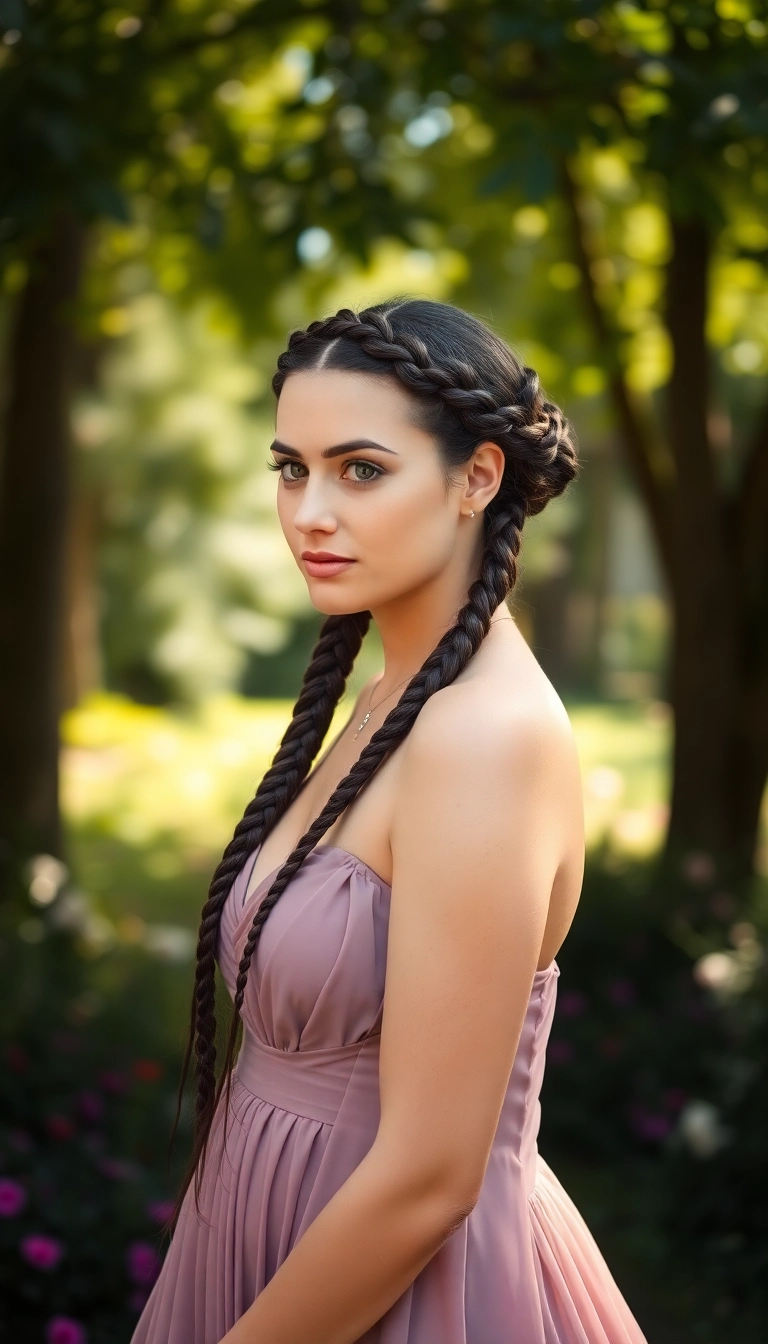 22 Glamorous Mob Wife Hairstyles That'll Make You Feel Like a Queen! - Glamorous Braided Crown