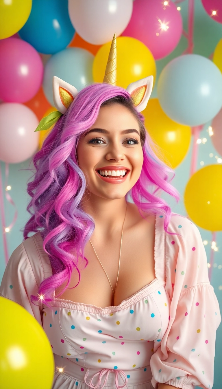 38 Birthday Wig Hairstyles That Will Steal the Show on Your Special Day! - 35. Whimsical Unicorn Hair