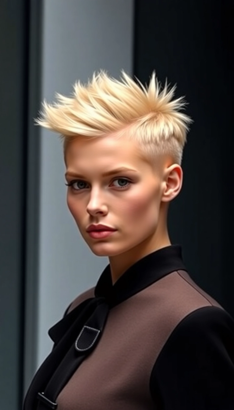 Get Inspired: 34 Trendy Spiky Pixie Haircut Ideas for a Fresh Look! - Sleek and Spiky