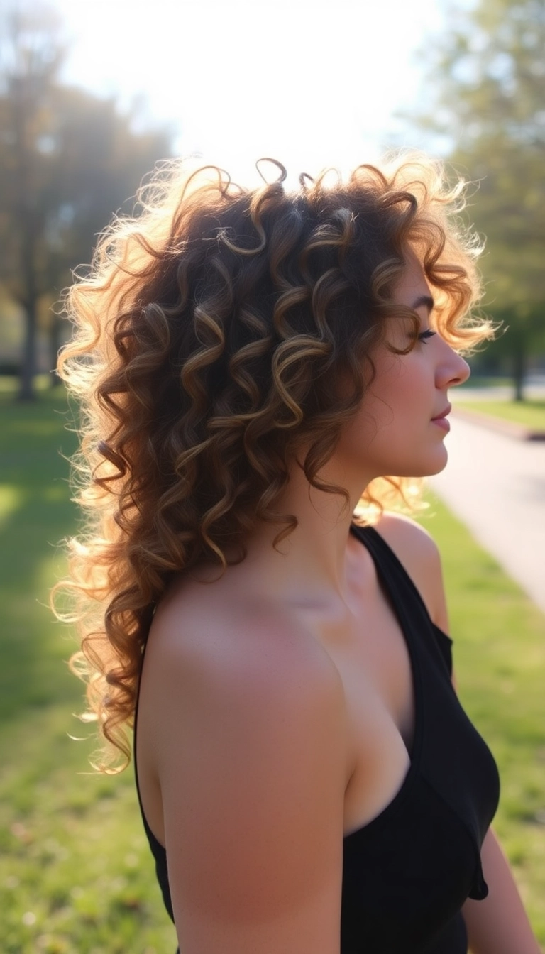 27 Modern Curly Wolf Cuts for Women That Are Total Show-Stoppers! - 12. Soft Ombre