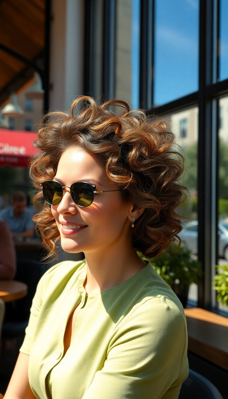 27 Modern Curly Wolf Cuts for Women That Are Total Show-Stoppers! - 8. Messy Updo