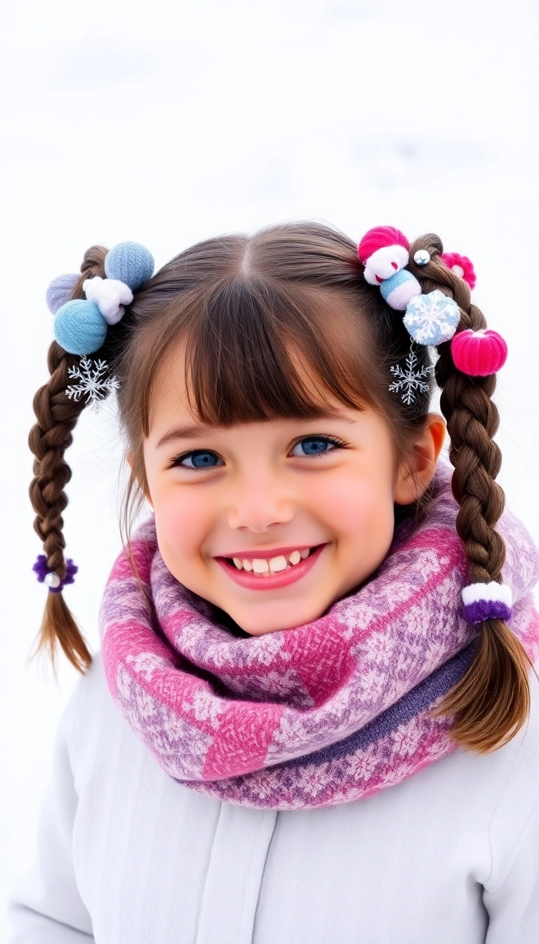 38 Adorable Christmas Hairstyles for Kids That Will Steal the Show! (You Won't Believe #16!) - 33. Cozy Winter Braids