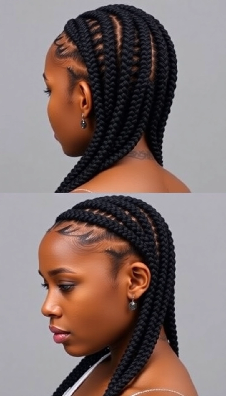 36 All Back Cornrows Hairstyles That Will Turn Heads (You Won't Believe #15!) - Geometric Pattern Cornrows