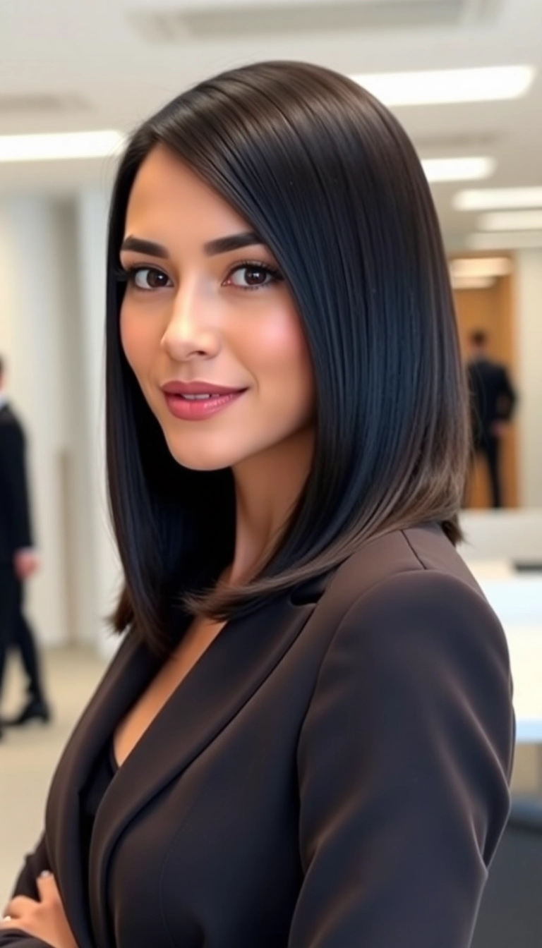 32 Long Bob Hairstyles That Will Instantly Elevate Your Look (You Won't Believe #15!) - 20. Sleek and Shiny Long Bob