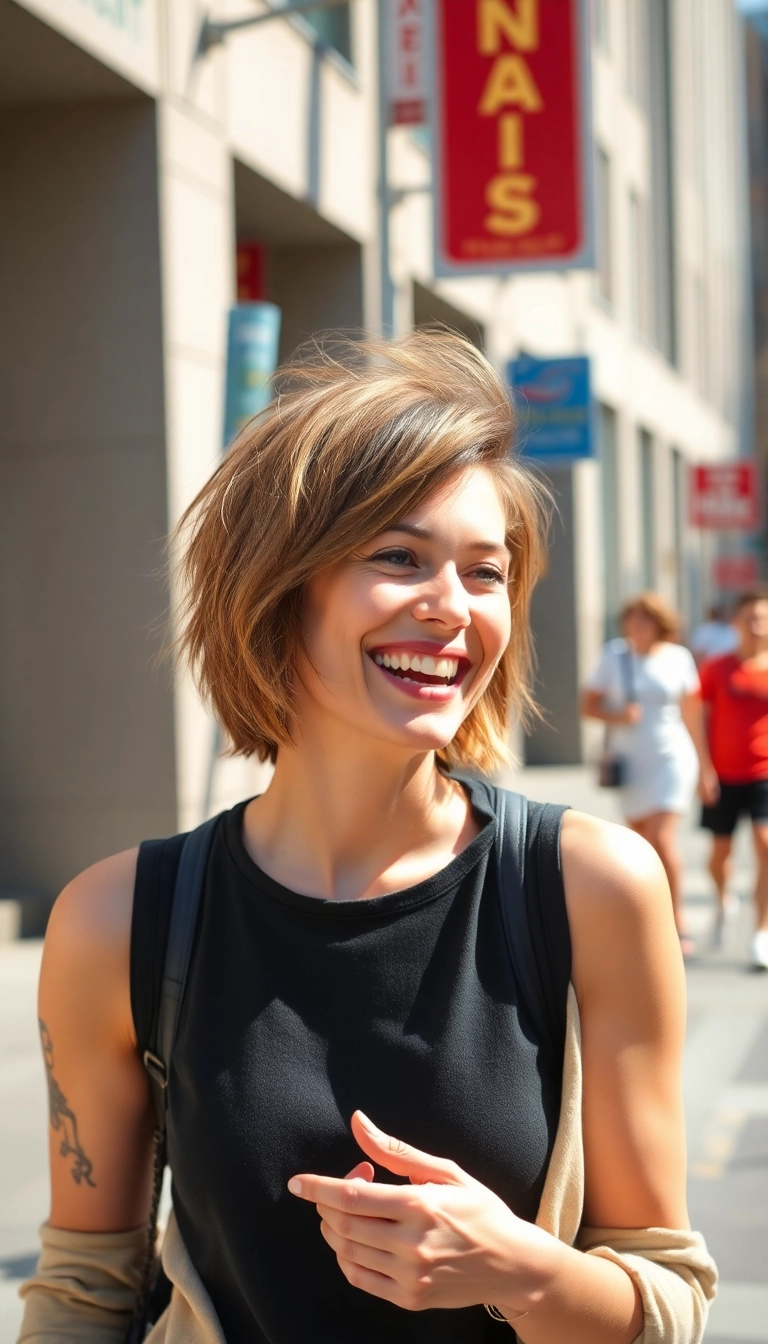 37 Short Haircut Ideas for Every Face Shape (You Won't Believe #15!) - 16. Choppy Layers