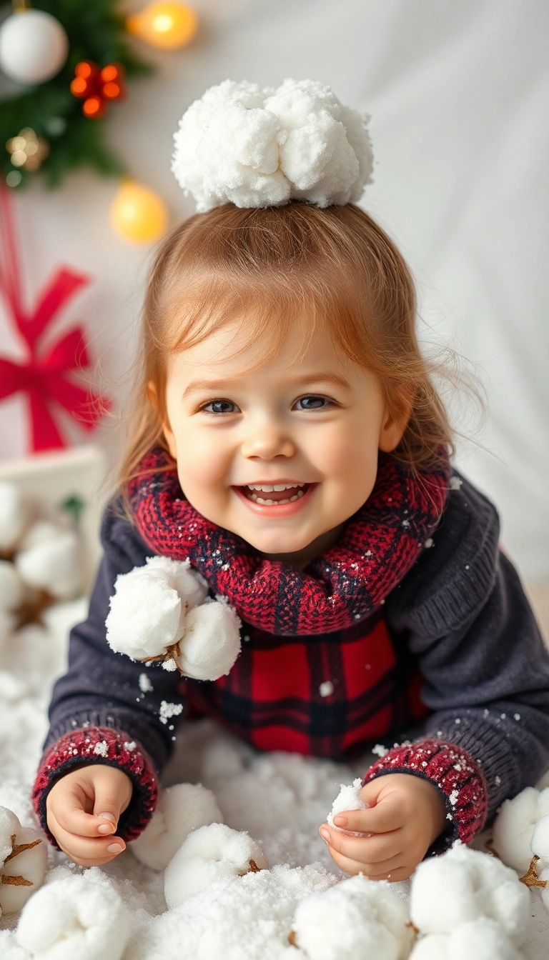 38 Adorable Christmas Hairstyles for Kids That Will Steal the Show! (You Won't Believe #16!) - 27. Fluffy Snowball Bun