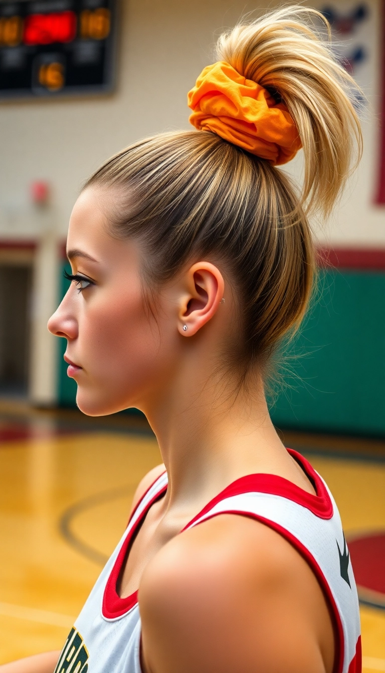 36 Effortlessly Cool Sporty Hairstyles for the Basketball Queen in You! - Classic High Ponytail