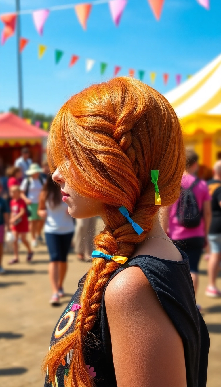 31 Stunning Ginger Wig Hairstyles to Elevate Your Look! - Ginger Side Braid