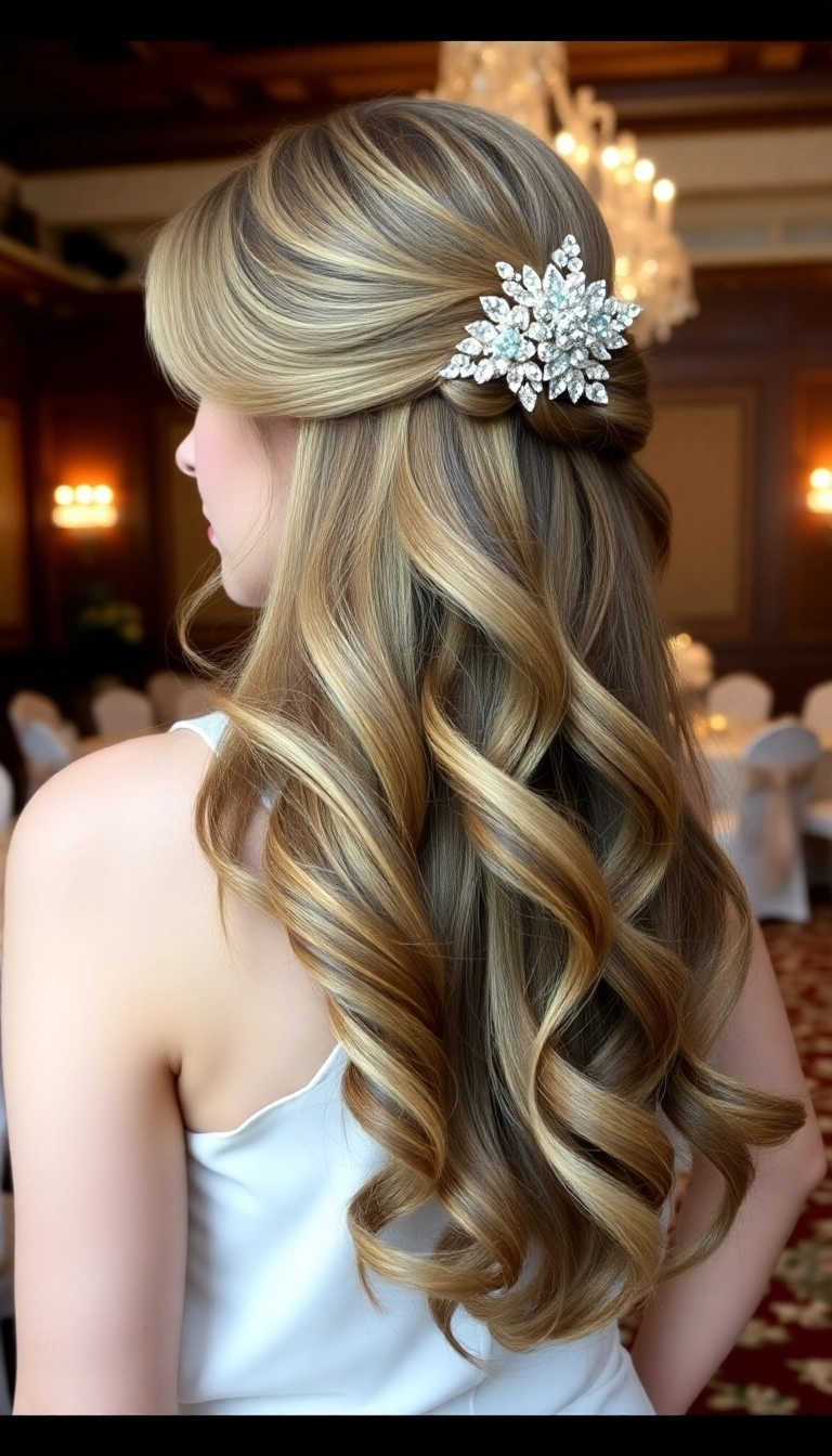 37 Must-Try Formal Hairstyles for Medium Length Hair (You'll Love #22!) - 5. Half-Up Half-Down