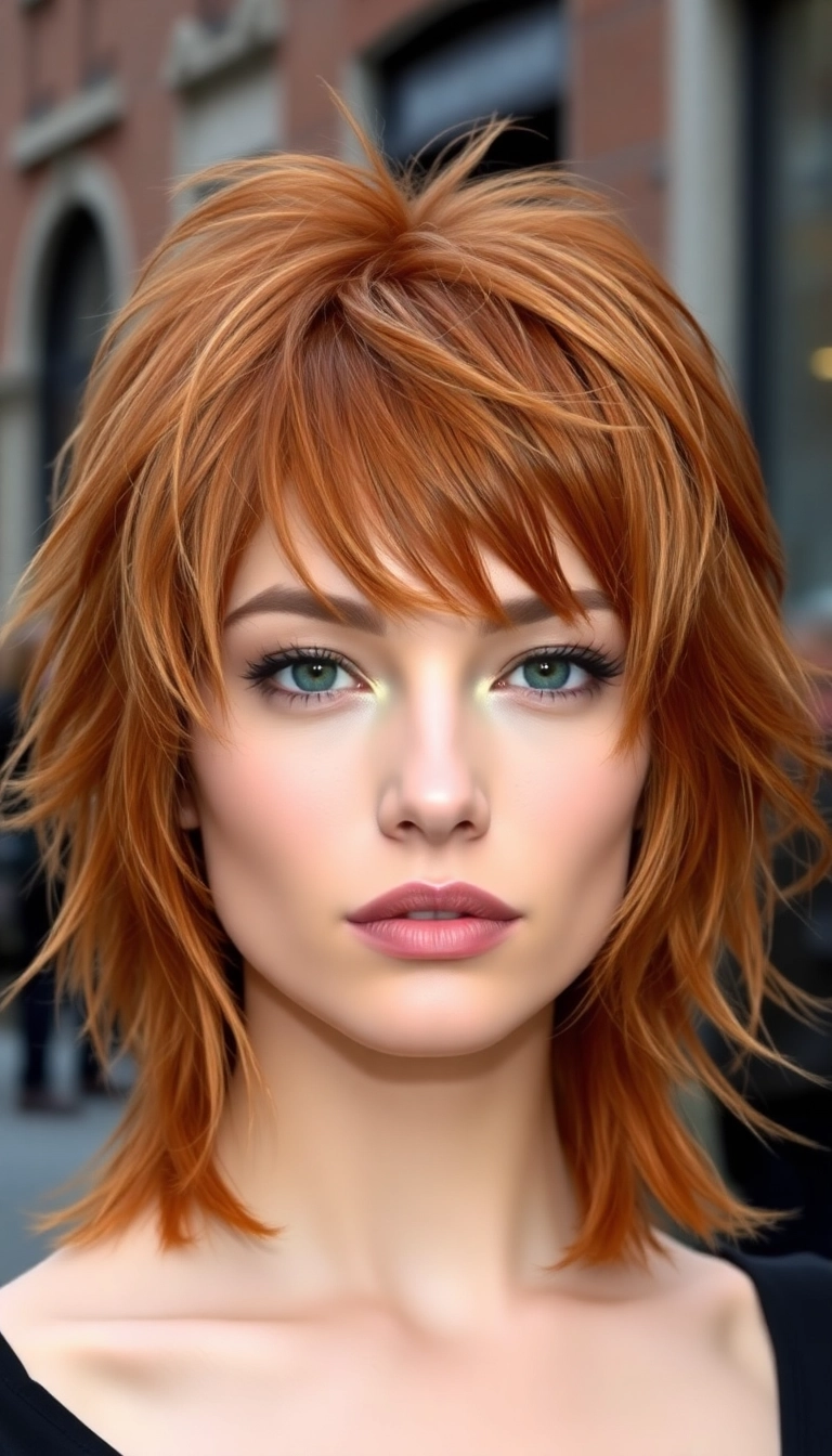 31 Stunning Ginger Wig Hairstyles to Elevate Your Look! - Ginger Shag Cut