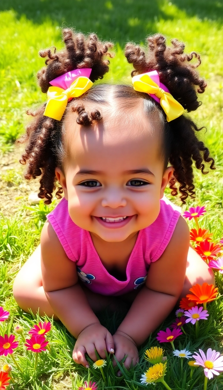 35 Mixed Baby Hairstyles That'll Make Everyone Say 'Aww!' - Cute Curly Puffs