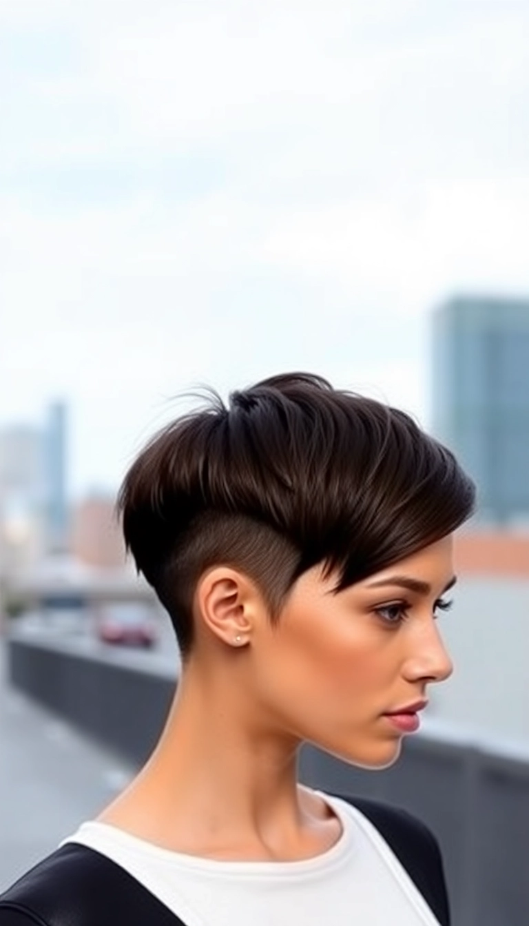 36 Pixie Shag Haircut Ideas for Effortlessly Chic Looks Every Day! - Pixie Shag with a Fade