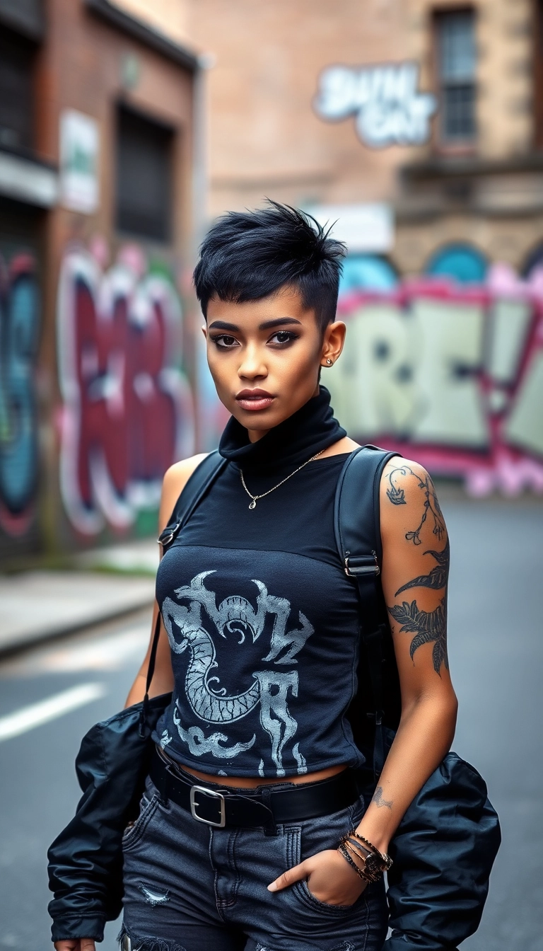 36 Bold Latina Baddie Hairstyles to Elevate Your Look Instantly! - 8. Pixie Cut with Undercut